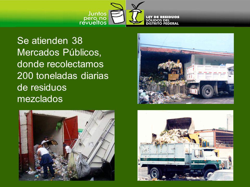 Se atienden 38 Mercados Públicos, donde recolectamos 200 toneladas diarias de residuos mezclados