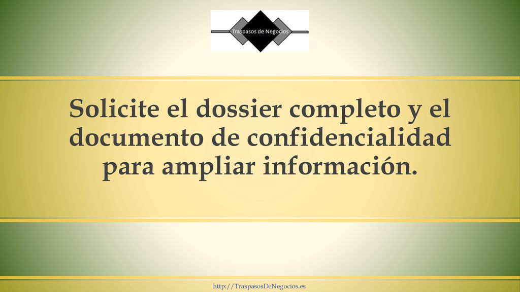 Solicite el dossier completo y el documento de confidencialidad para ampliar información.