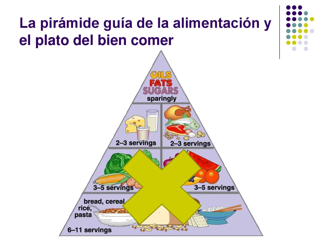 La pirámide guía de la alimentación y el plato del bien comer
