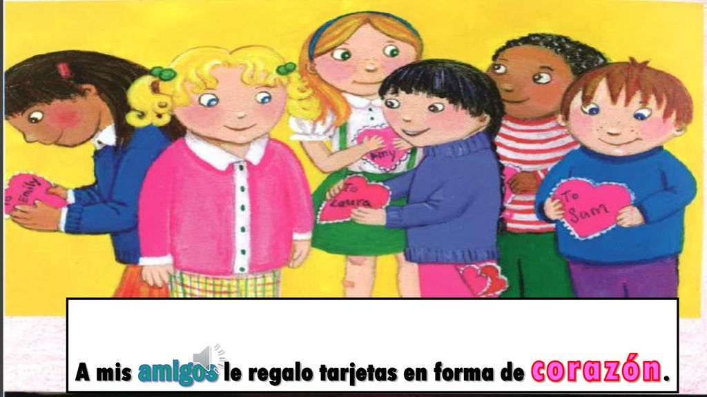 A mis amigos le regalo tarjetas en forma de corazón.