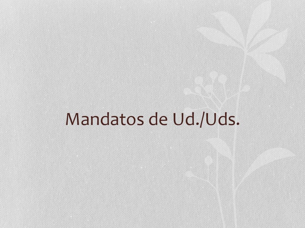 LOS MANDATOS Español 3, Capítulo 3A. - ppt descargar