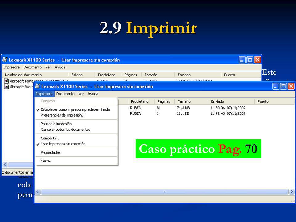 2.9 Imprimir Caso práctico Pag. 70 B. El control de la impresión
