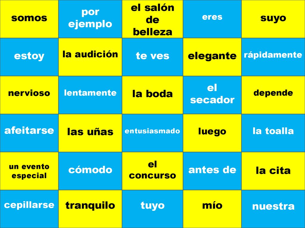 el salón de belleza por ejemplo somos suyo estoy te ves elegante