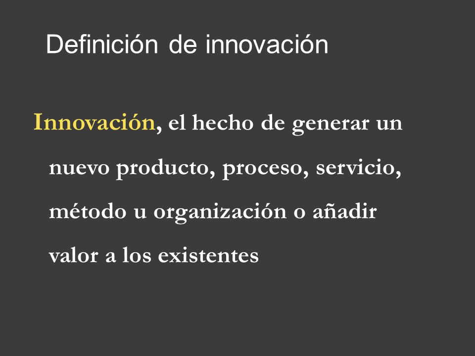 Definición de innovación