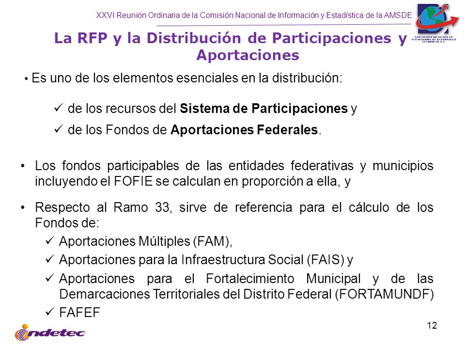 La RFP y la Distribución de Participaciones y Aportaciones