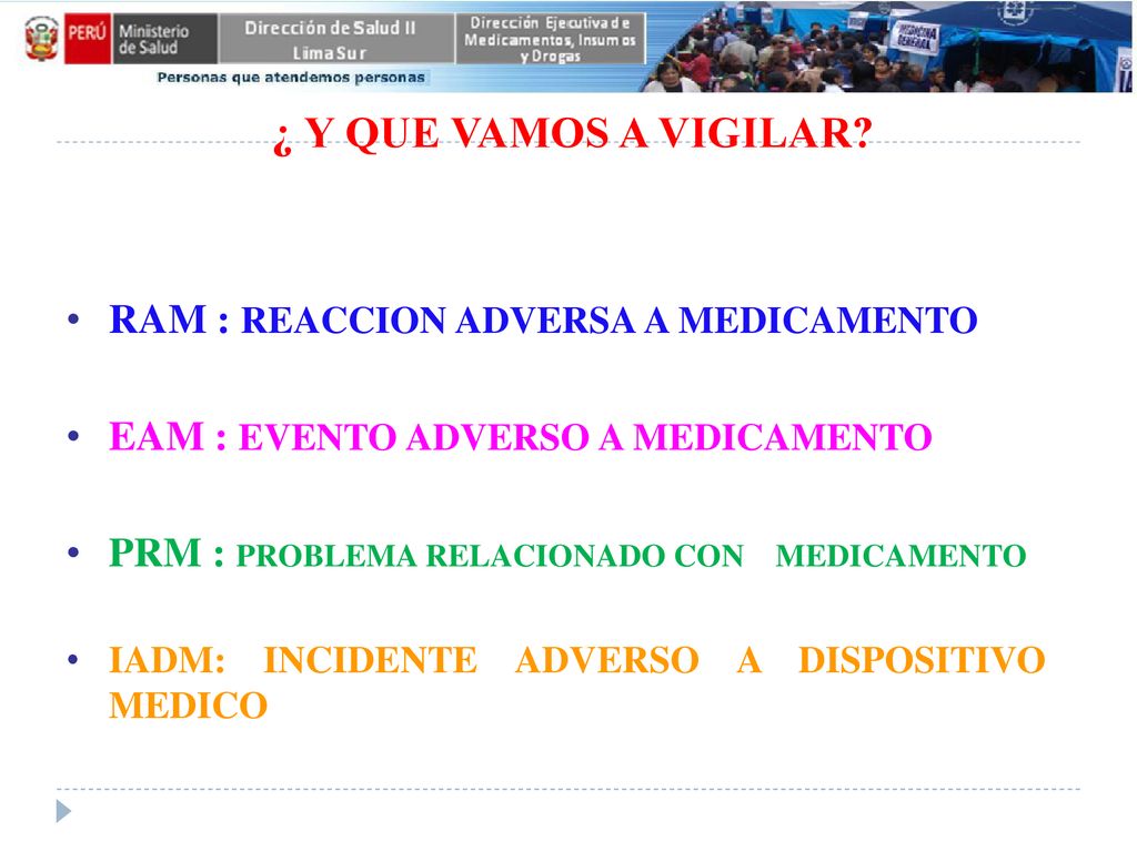 ¿ Y QUE VAMOS A VIGILAR RAM : REACCION ADVERSA A MEDICAMENTO