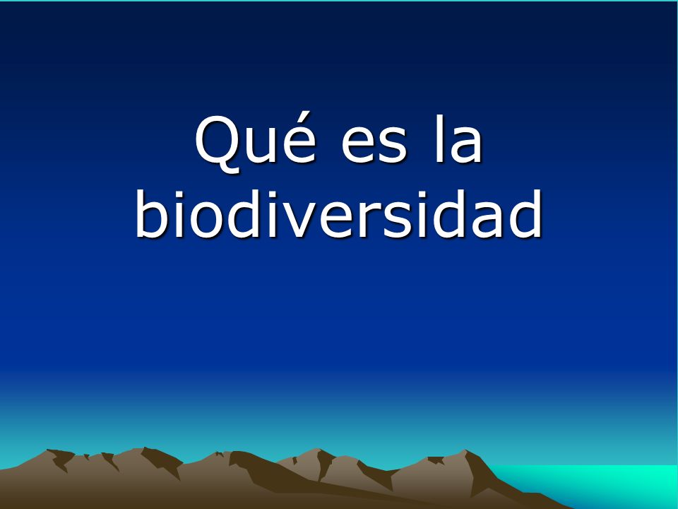 Qué es la biodiversidad