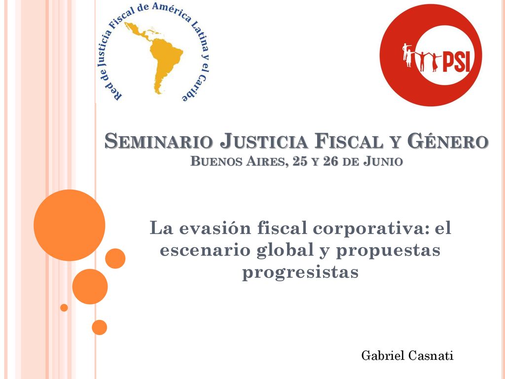 Seminario Justicia Fiscal y Género Buenos Aires, 25 y 26 de Junio