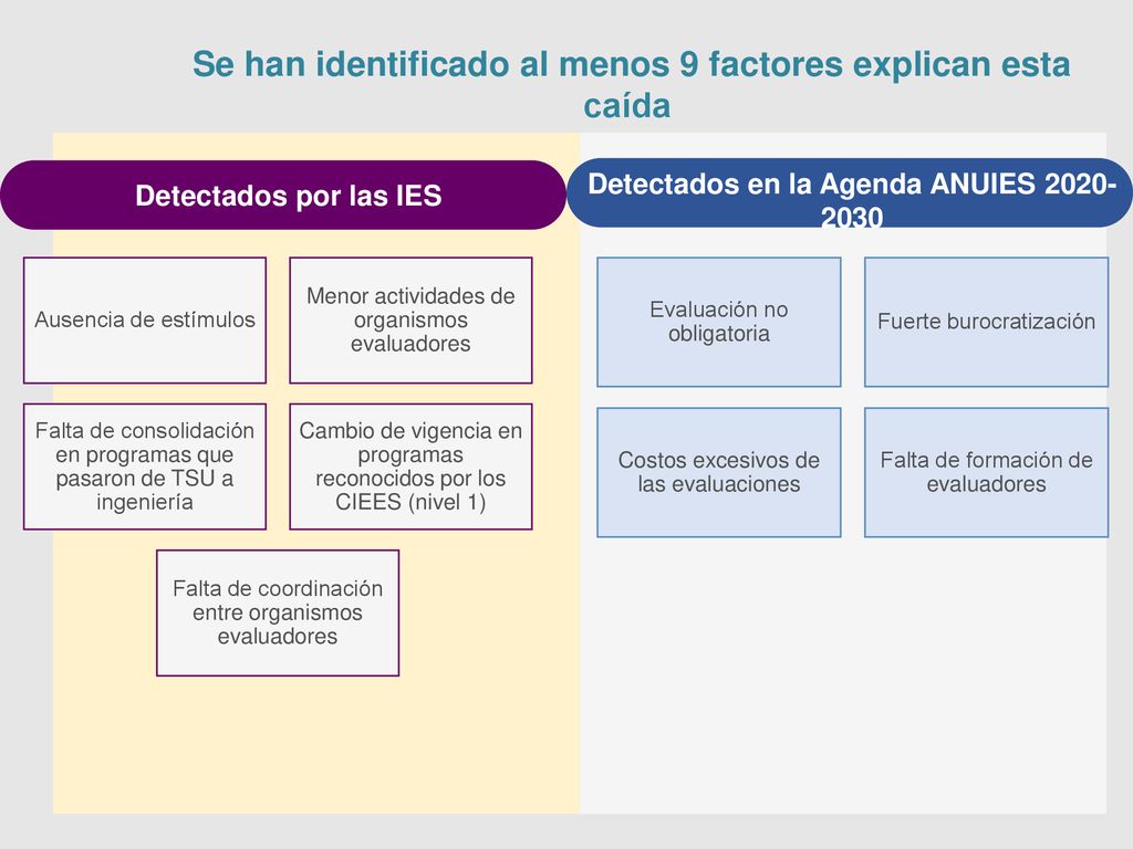 Se han identificado al menos 9 factores explican esta caída