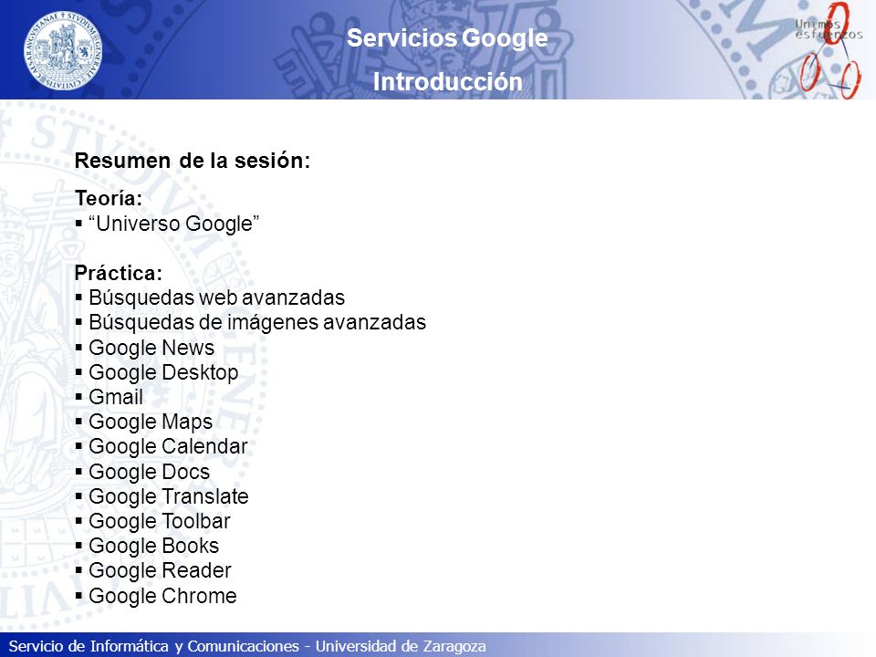 Servicios Google Introducción