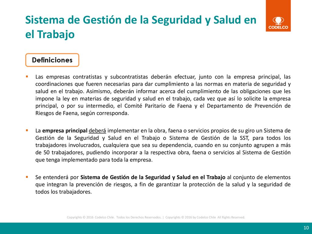 Sistema de Gestión de la Seguridad y Salud en el Trabajo