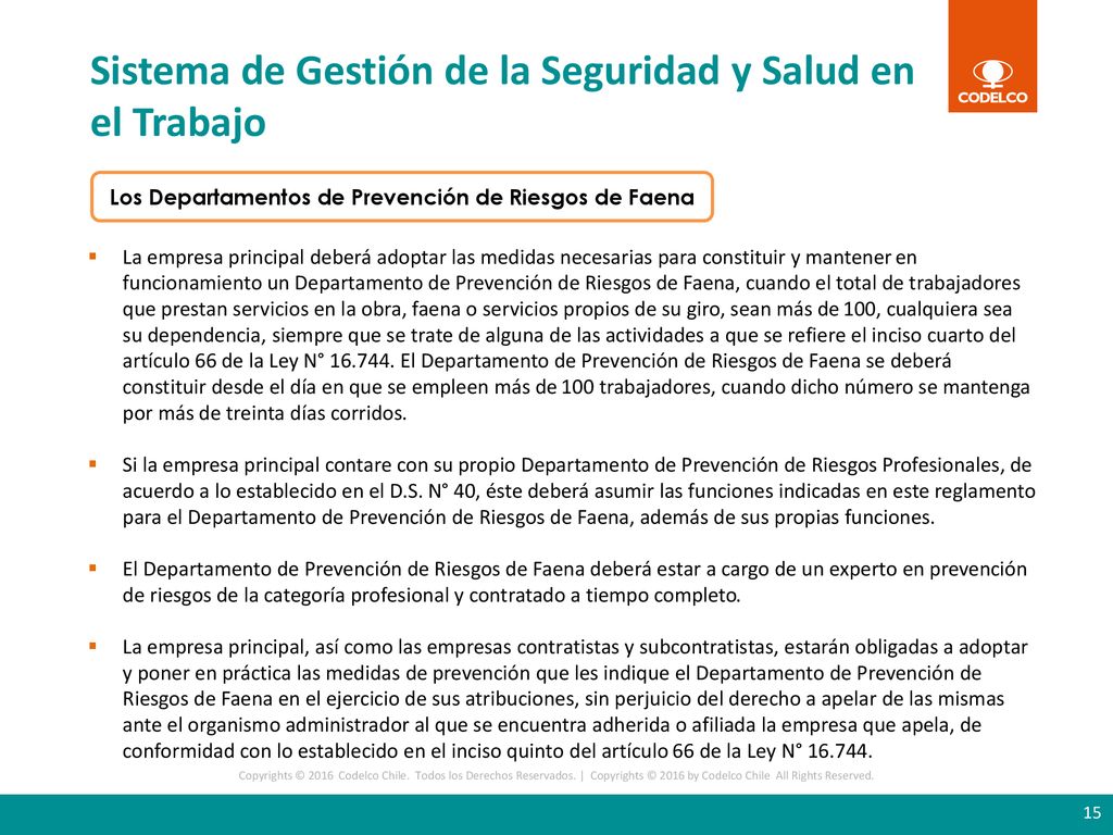 Sistema de Gestión de la Seguridad y Salud en el Trabajo