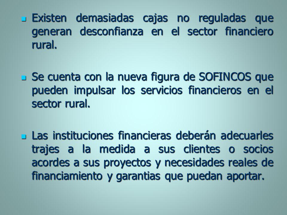Existen demasiadas cajas no reguladas que generan desconfianza en el sector financiero rural.