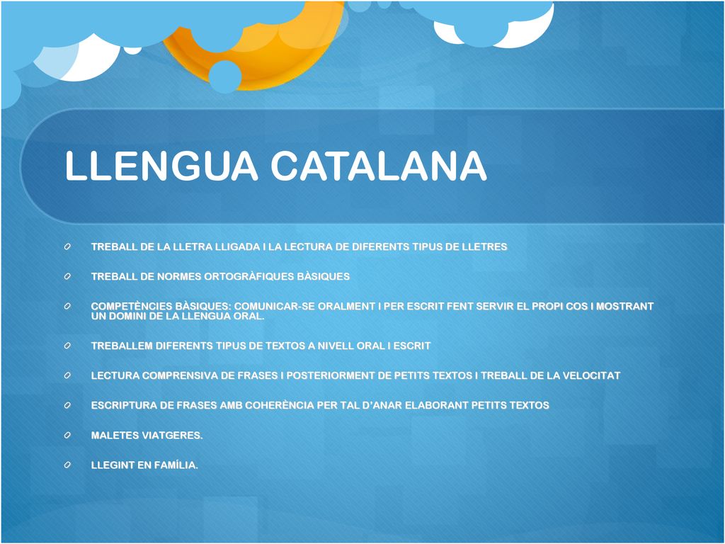 LLENGUA CATALANA TREBALL DE LA LLETRA LLIGADA I LA LECTURA DE DIFERENTS TIPUS DE LLETRES. TREBALL DE NORMES ORTOGRÀFIQUES BÀSIQUES.