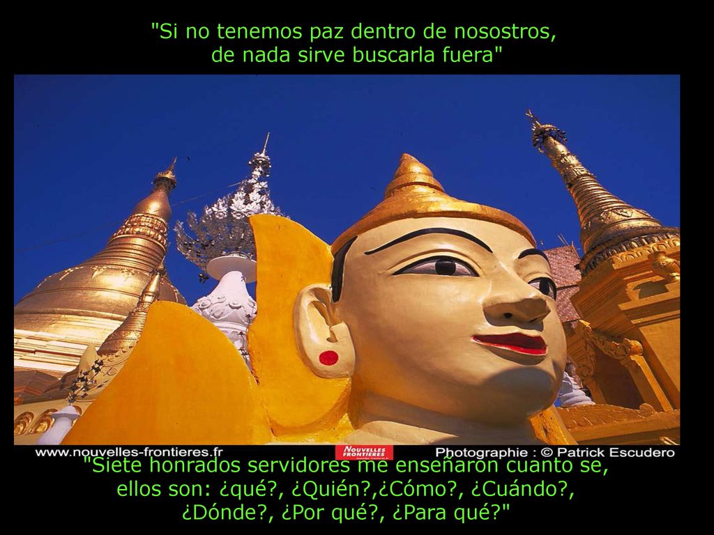 Si no tenemos paz dentro de nosostros, de nada sirve buscarla fuera
