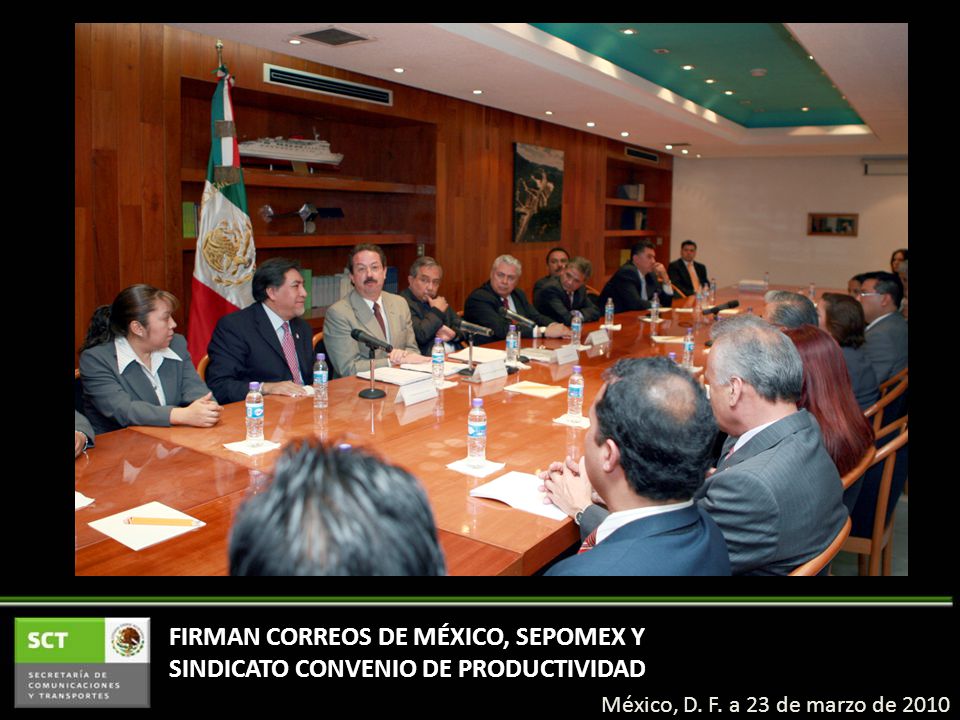 FIRMAN CORREOS DE MÉXICO, SEPOMEX Y SINDICATO CONVENIO DE PRODUCTIVIDAD