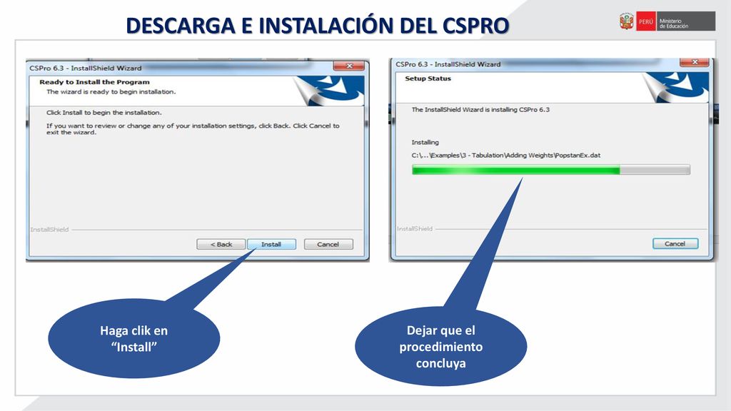 DESCARGA E INSTALACIÓN DEL CSPRO Dejar que el procedimiento concluya