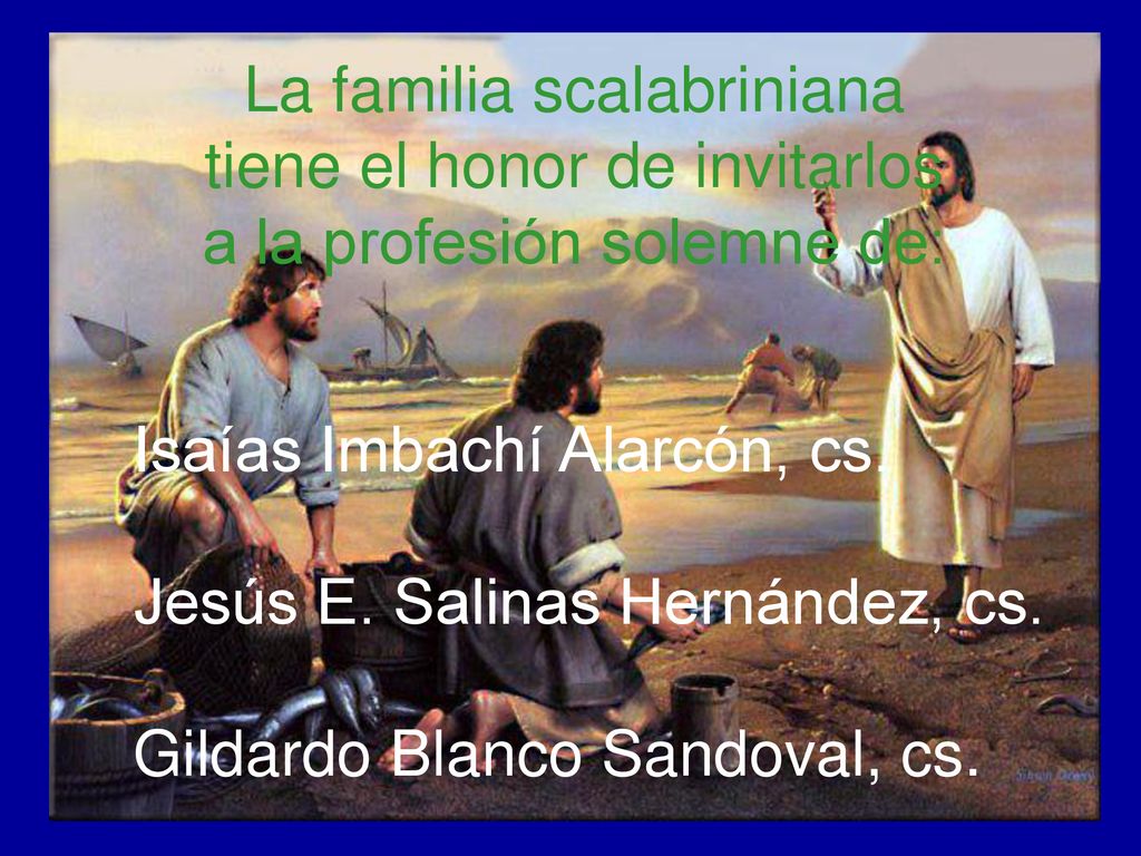 La familia scalabriniana tiene el honor de invitarlos a la profesión solemne de: