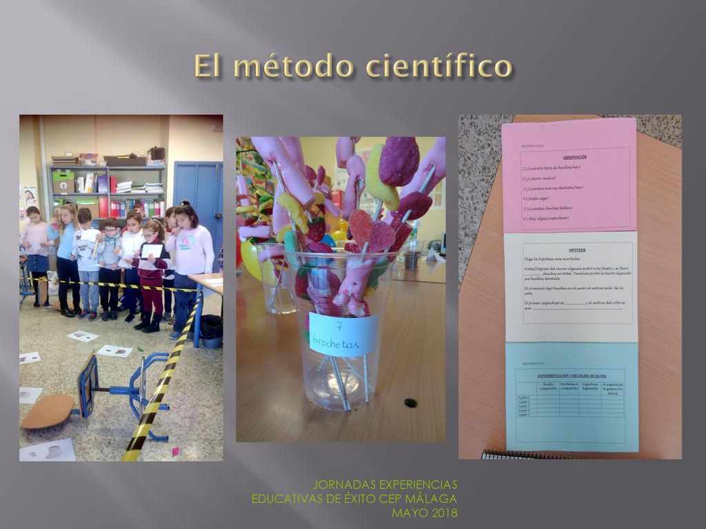 El método científico JORNADAS EXPERIENCIAS EDUCATIVAS DE ÉXITO CEP MÁLAGA MAYO 2018