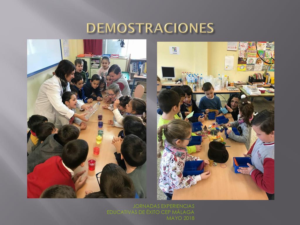 DEMOSTRACIONES JORNADAS EXPERIENCIAS EDUCATIVAS DE ÉXITO CEP MÁLAGA MAYO 2018