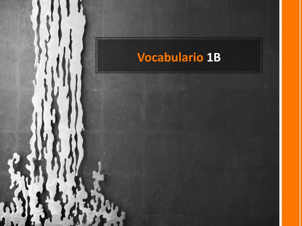 Vocabulario 1B This template can be used as a starter file for a photo album.