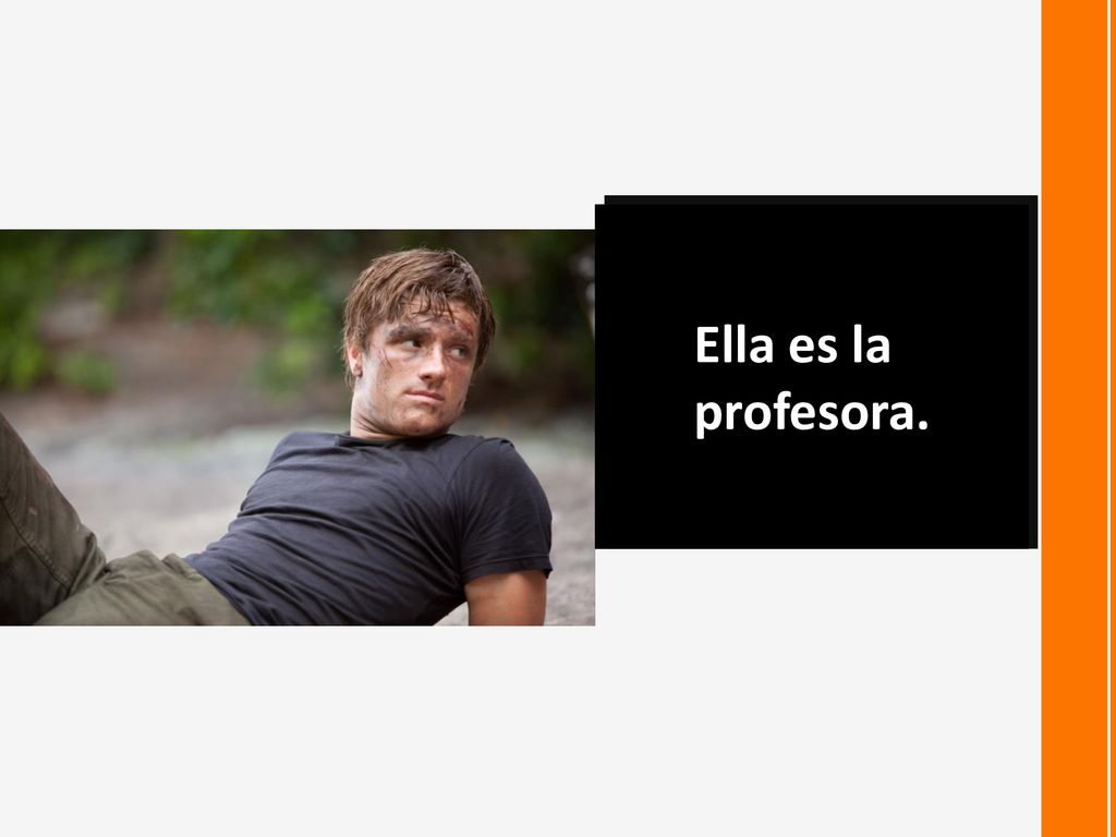 Ella es mi amiga. Ésta es mi amiga. Él es mi amigo. Éste es mi amigo. Él es el profesor. Ella es una estudiante.