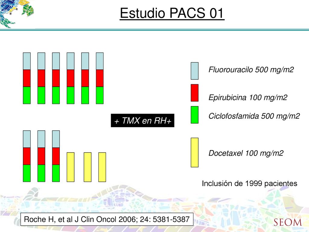 Estudio PACS 01 + TMX en RH+ Fluorouracilo 500 mg/m2