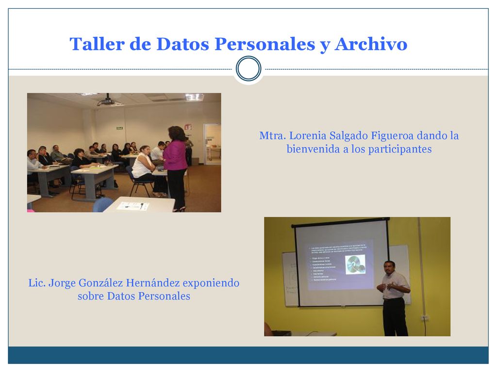 Mtra. Lorenia Salgado Figueroa dando la bienvenida a los participantes