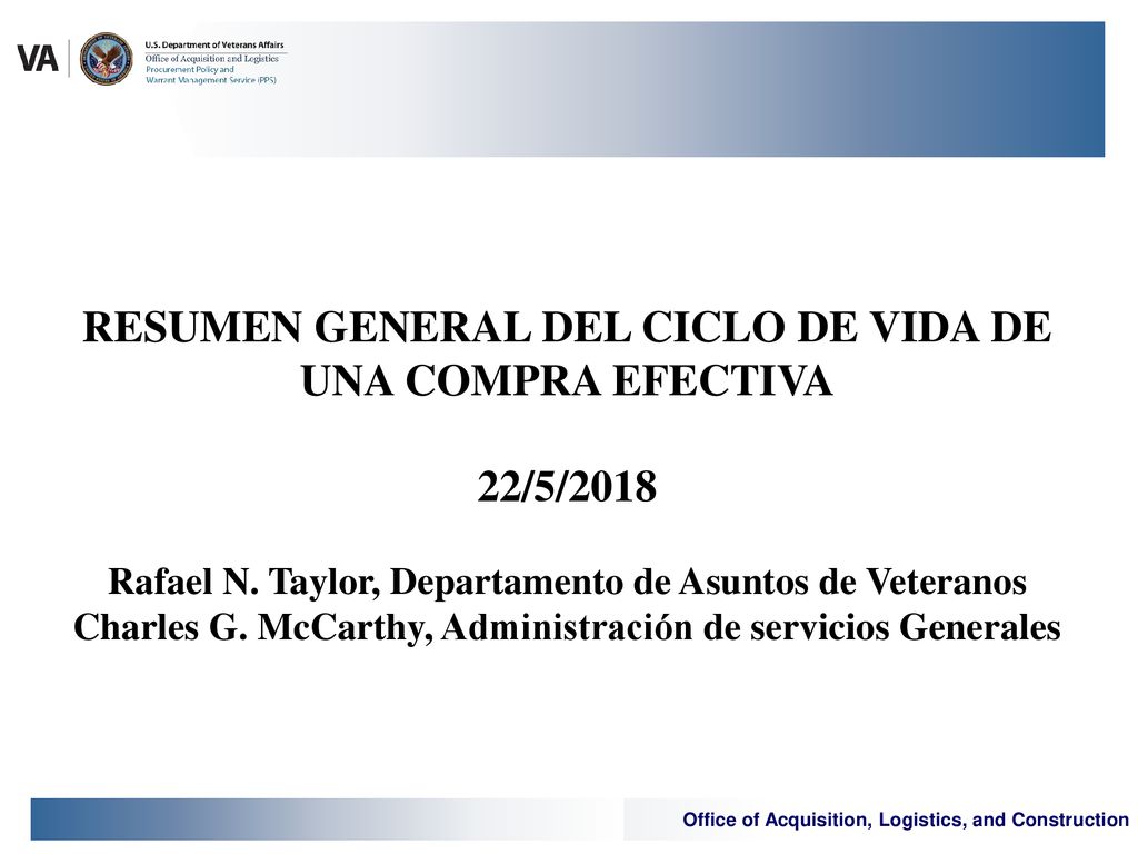 RESUMEN GENERAL DEL CICLO DE VIDA DE UNA COMPRA EFECTIVA 22/5/2018