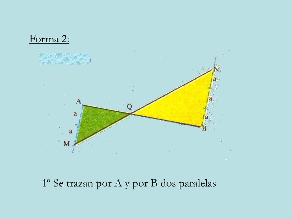 Forma 2: 1º Se trazan por A y por B dos paralelas