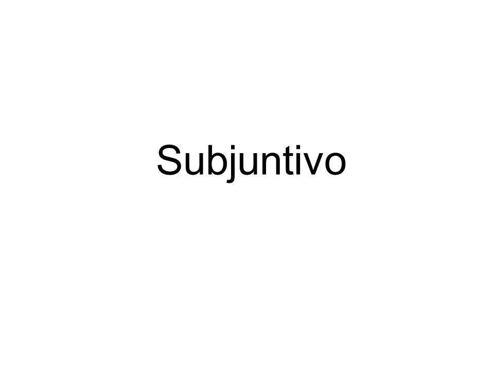 Subjuntivo
