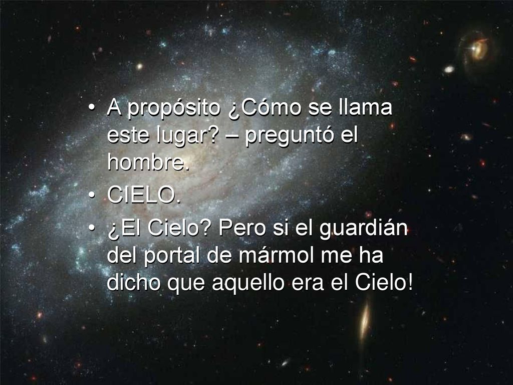 A propósito ¿Cómo se llama este lugar – preguntó el hombre.