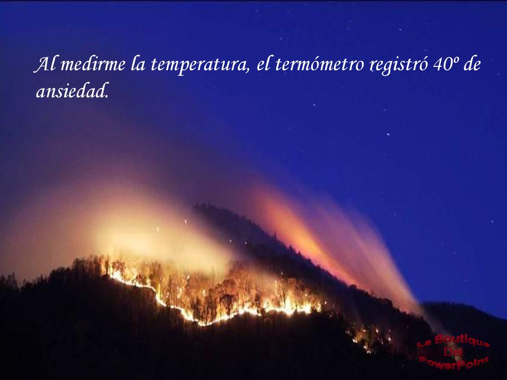 Al medirme la temperatura, el termómetro registró 40º de ansiedad.