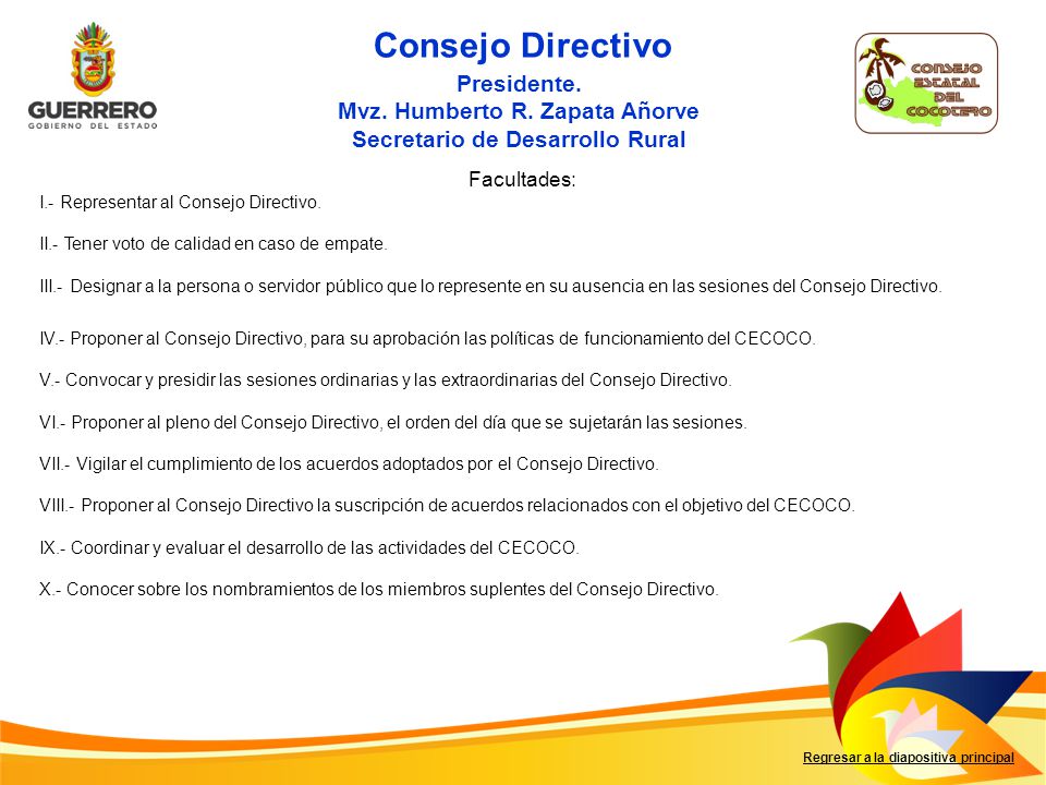 Mvz. Humberto R. Zapata Añorve Secretario de Desarrollo Rural