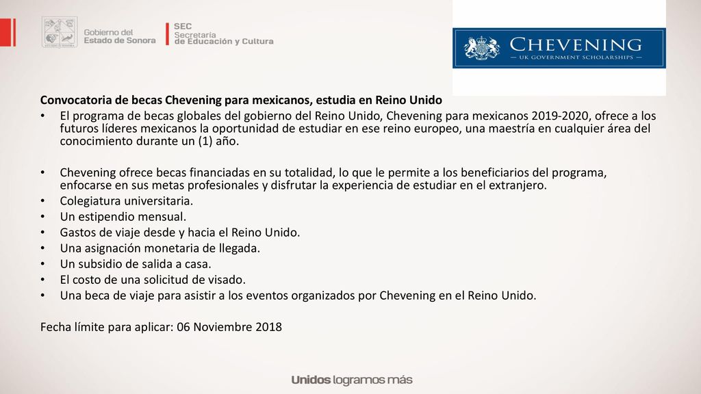 Convocatoria de becas Chevening para mexicanos, estudia en Reino Unido