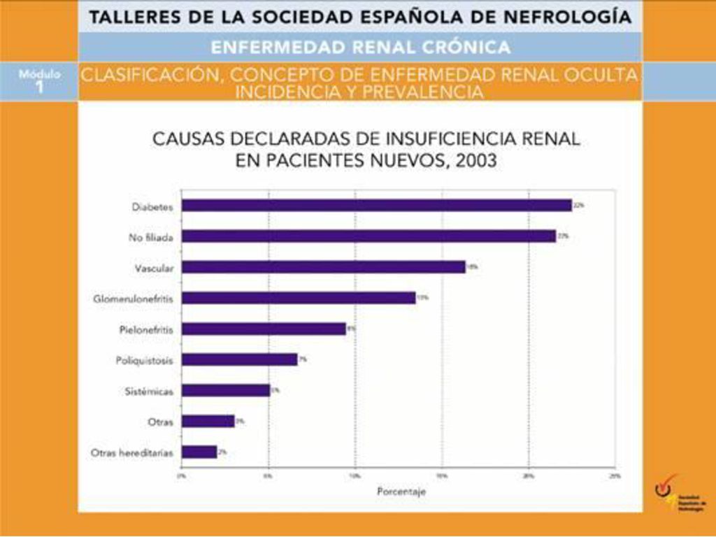 La diabetes, y la nefropatía diabética en concreto, se han convertido en la primera causa de insuficiencia renal que motiva el tratamiento renal sustitutorio.