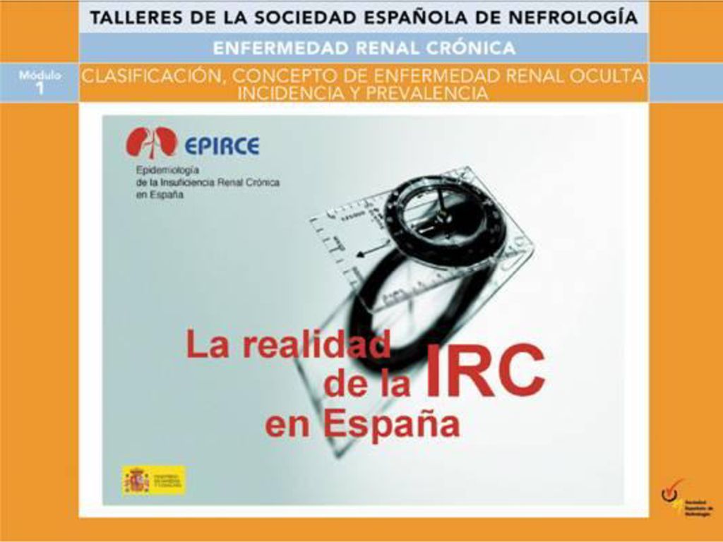 Es por esto que la Sociedad Española de Nefrología, en colaboración con el Ministerio de Sanidad, está realizando en todas las Comunidades Autónomas un estudio epidemiológico llamado EPIRCE, en el que los médicos de AP de los centros aleatoriamente seleccionados desarrollan una labor fundamental.