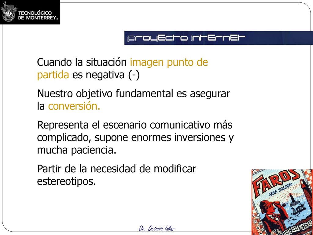 Cuando la situación imagen punto de partida es negativa (-)