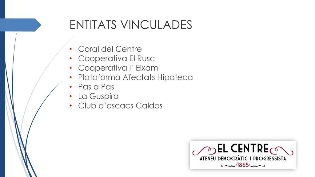 ENTITATS VINCULADES Coral del Centre Cooperativa El Rusc