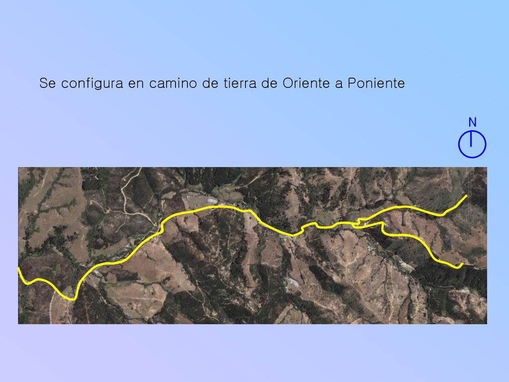 Se configura en camino de tierra de Oriente a Poniente