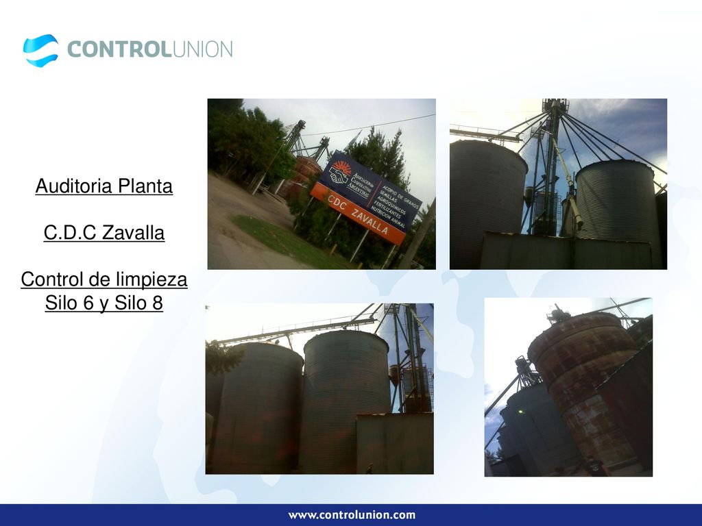Auditoria Planta C.D.C Zavalla Control de limpieza Silo 6 y Silo 8