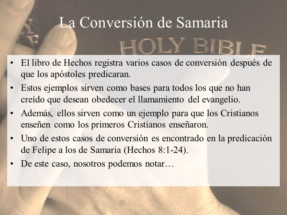 La Conversión de Samaria