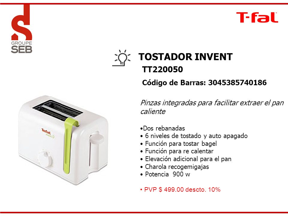 TOSTADOR INVENT TT Código de Barras: