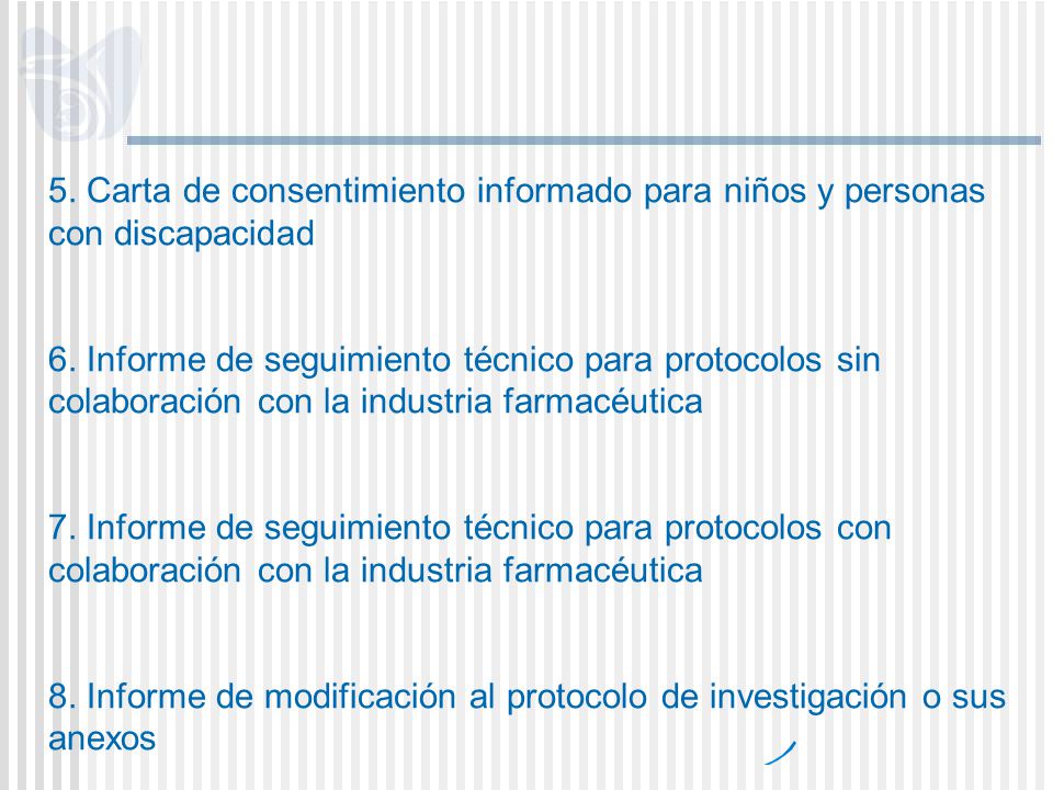 5. Carta de consentimiento informado para niños y personas con discapacidad