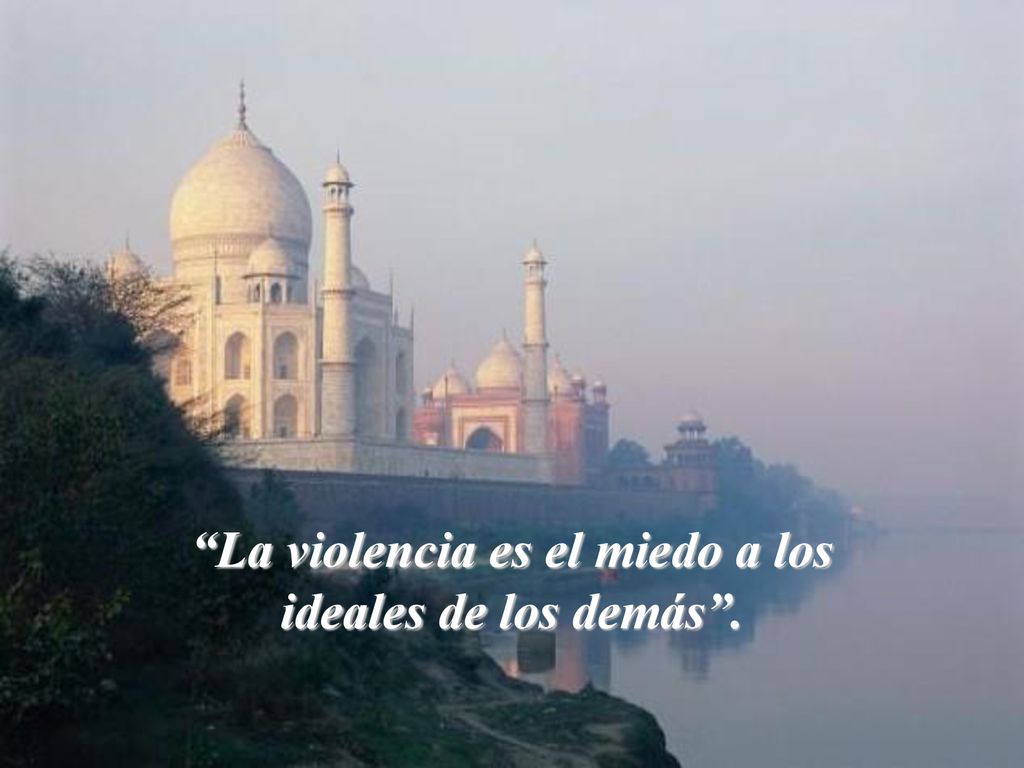 La violencia es el miedo a los ideales de los demás .
