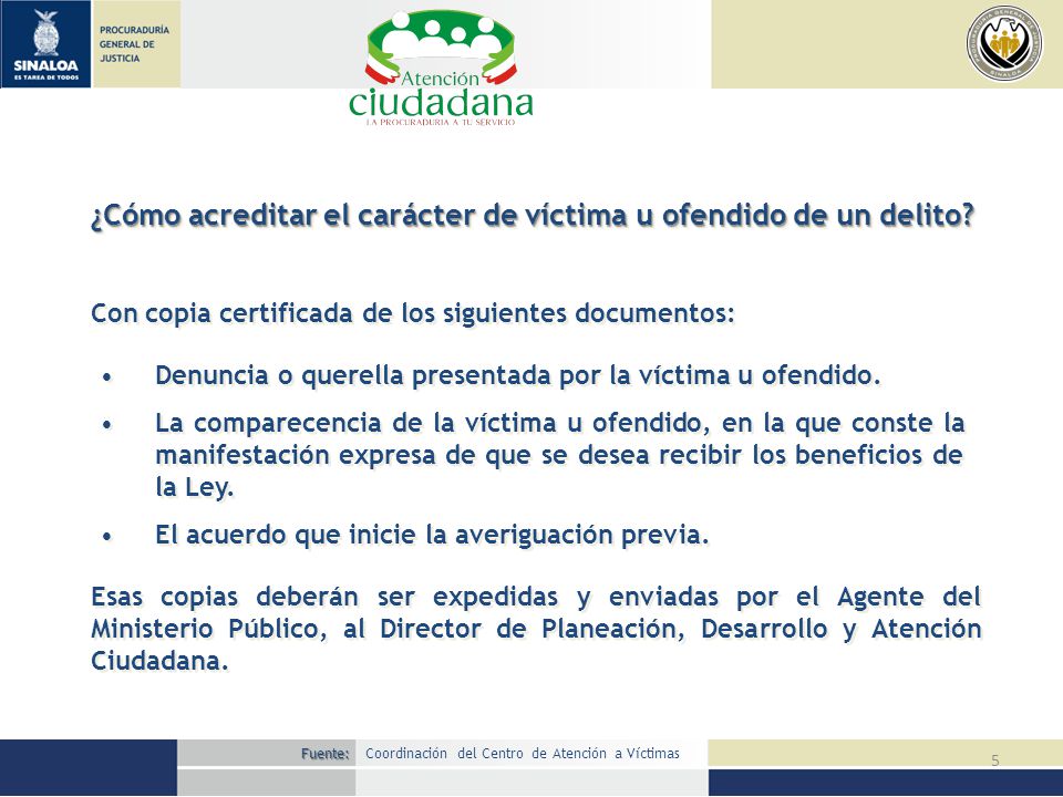 ¿Cómo acreditar el carácter de víctima u ofendido de un delito