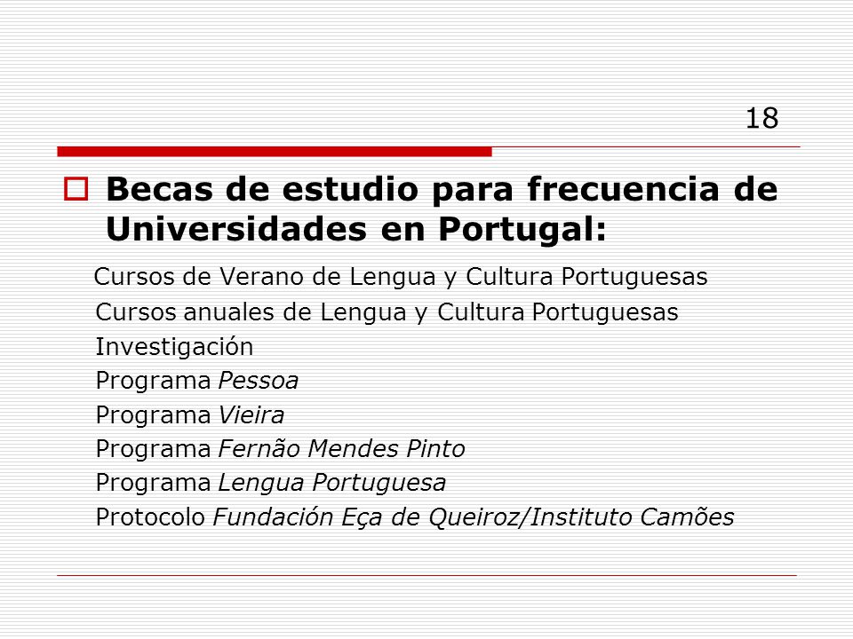 18 Becas de estudio para frecuencia de Universidades en Portugal: