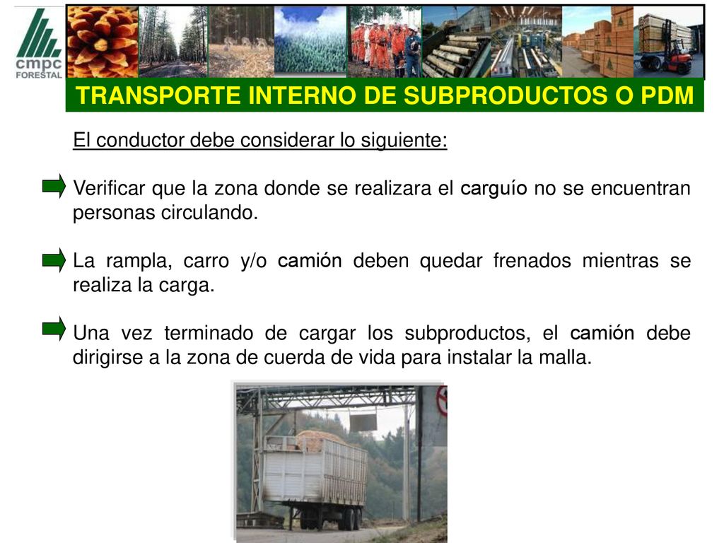 TRANSPORTE INTERNO DE SUBPRODUCTOS O PDM
