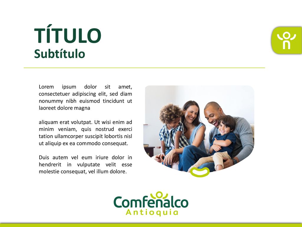 TÍTULO Subtítulo. Lorem ipsum dolor sit amet, consectetuer adipiscing elit, sed diam nonummy nibh euismod tincidunt ut laoreet dolore magna.