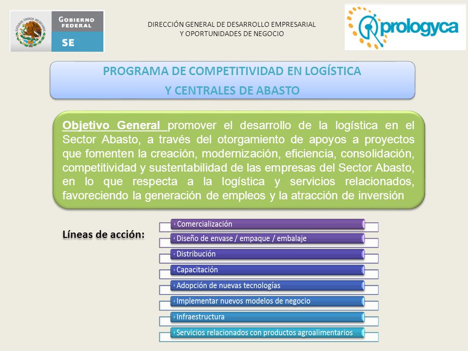 PROGRAMA DE COMPETITIVIDAD EN LOGÍSTICA